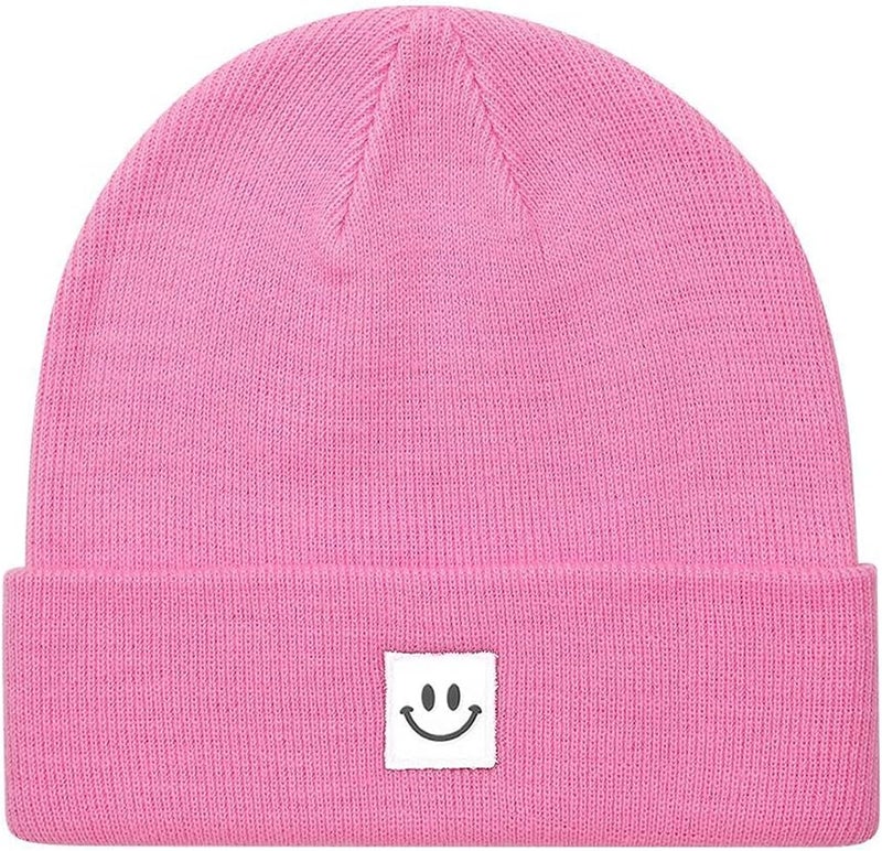 MaxNova Knit Beanie Hat with Smile Face for Men/Women - Image 1